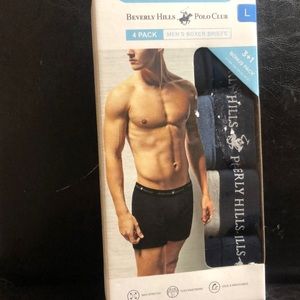 Beverly Hills Polo Club Men's Size L Boxer Briefs 4 Pack